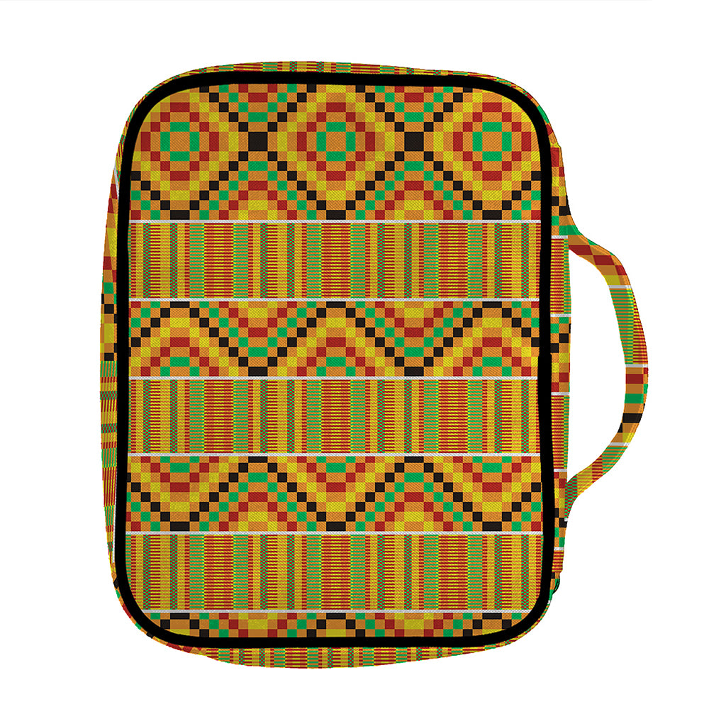 Ethnic Kente Pattern Print Front Pocket Bible Bag