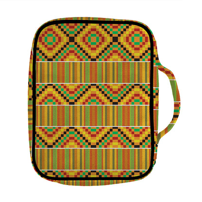 Ethnic Kente Pattern Print Front Pocket Bible Bag
