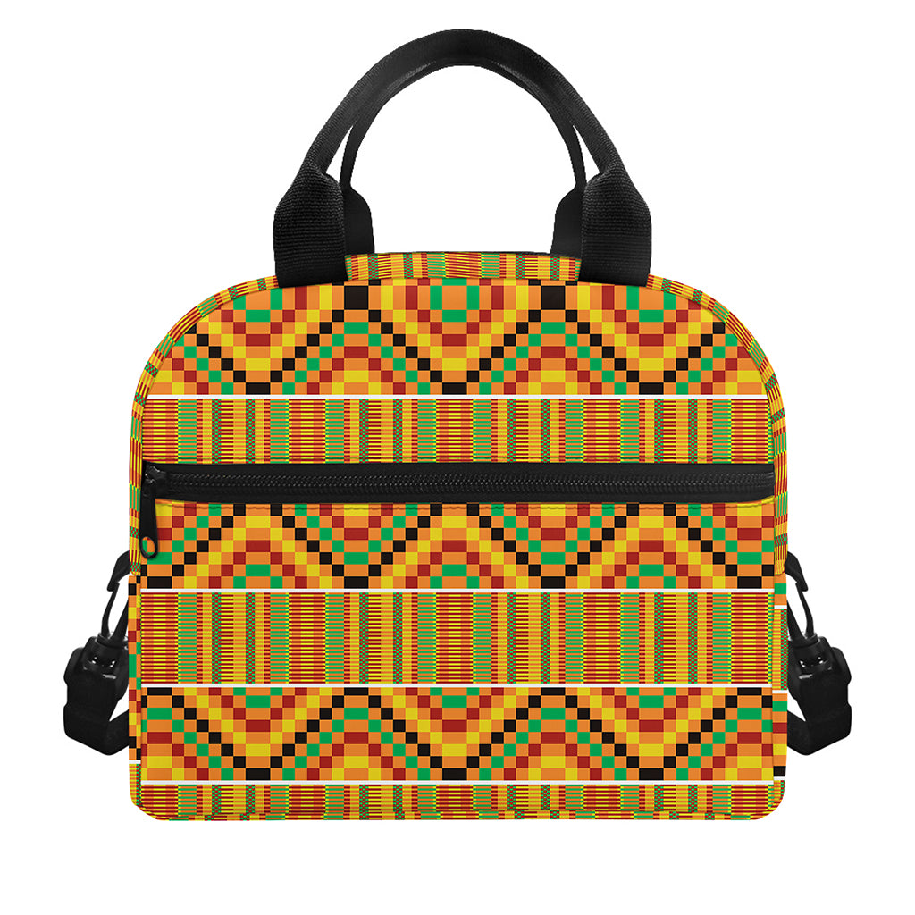 Ethnic Kente Pattern Print Insulated Lunch Bag