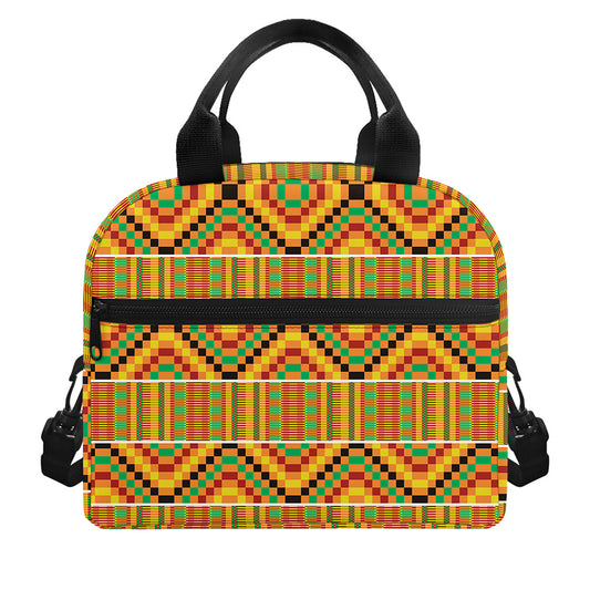 Ethnic Kente Pattern Print Insulated Lunch Bag