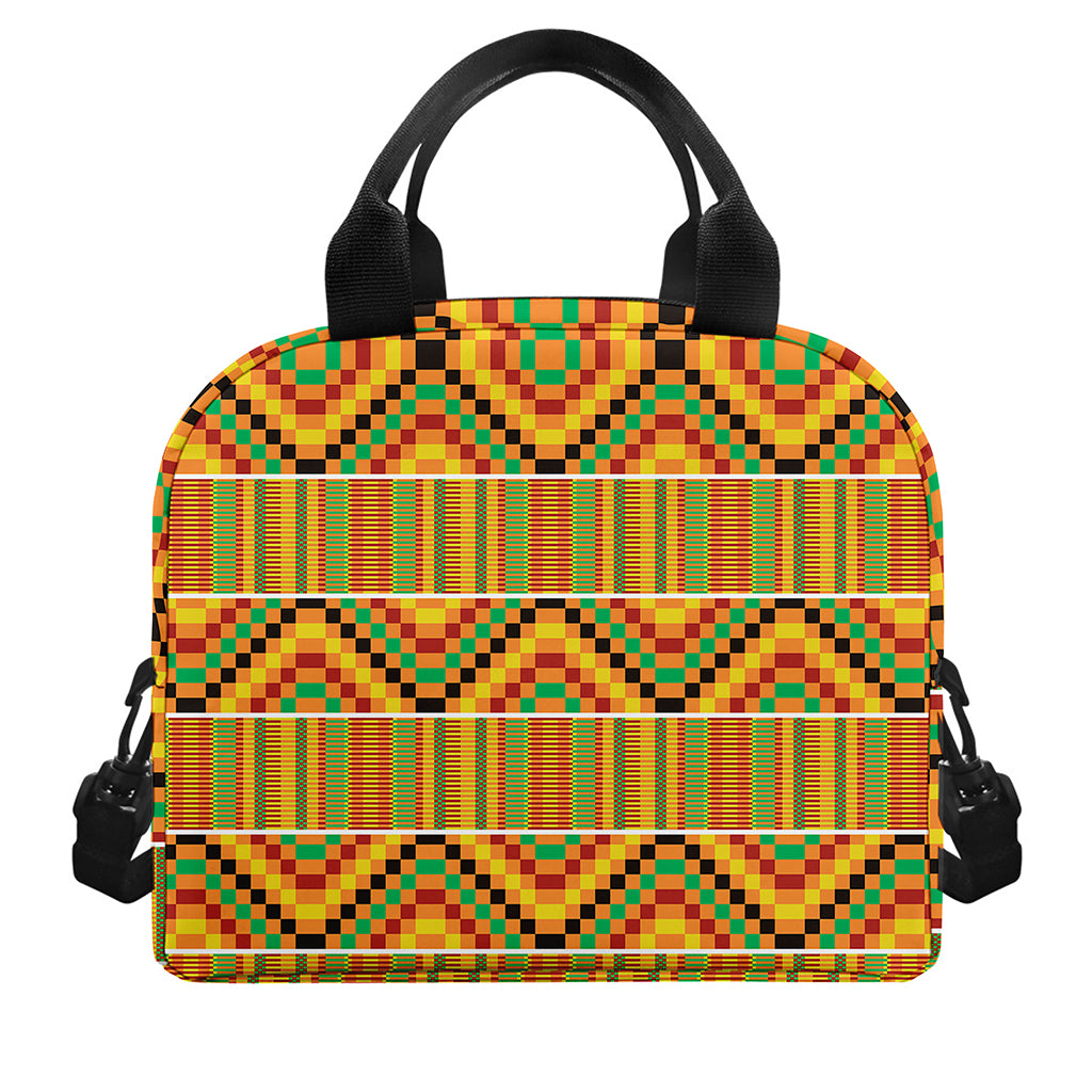 Ethnic Kente Pattern Print Insulated Lunch Bag