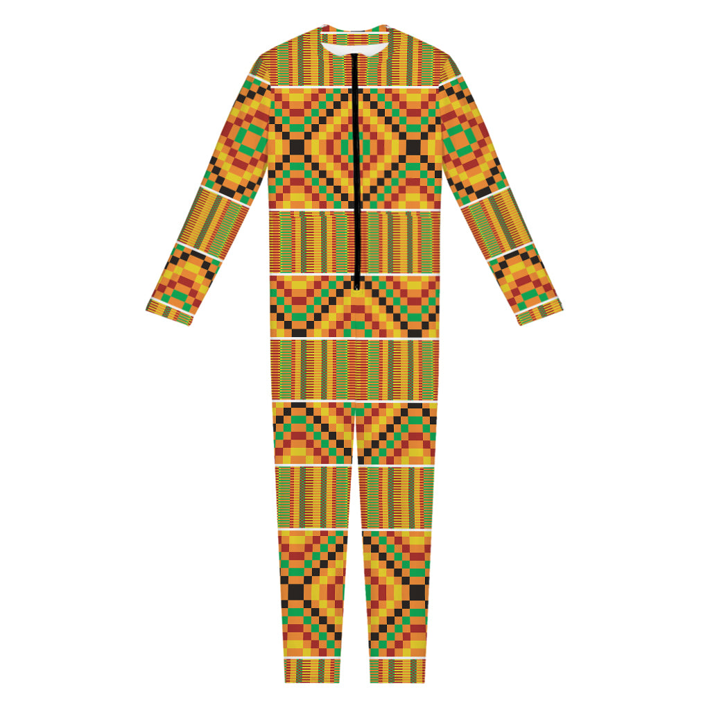 Ethnic Kente Pattern Print Jumpsuit