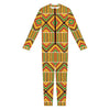 Ethnic Kente Pattern Print Jumpsuit