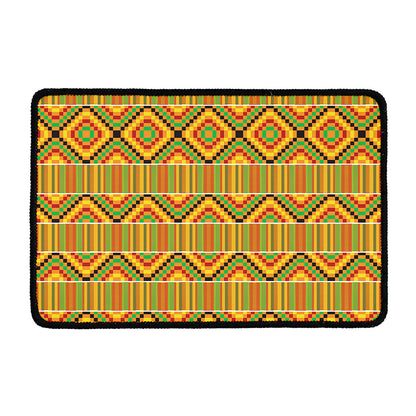Ethnic Kente Pattern Print Kitchen Mat