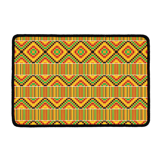 Ethnic Kente Pattern Print Kitchen Mat