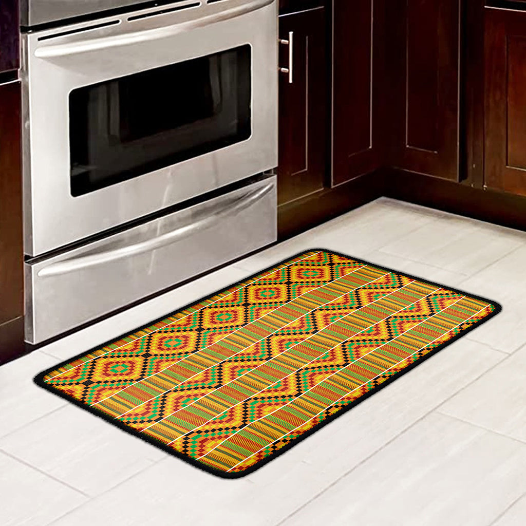 Ethnic Kente Pattern Print Kitchen Mat