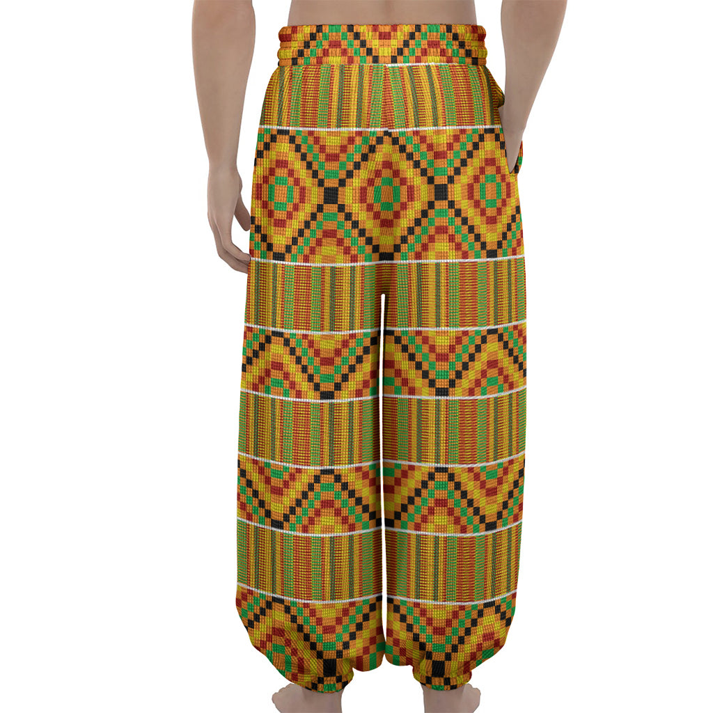 Ethnic Kente Pattern Print Lantern Pants