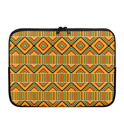 Ethnic Kente Pattern Print Laptop Sleeve