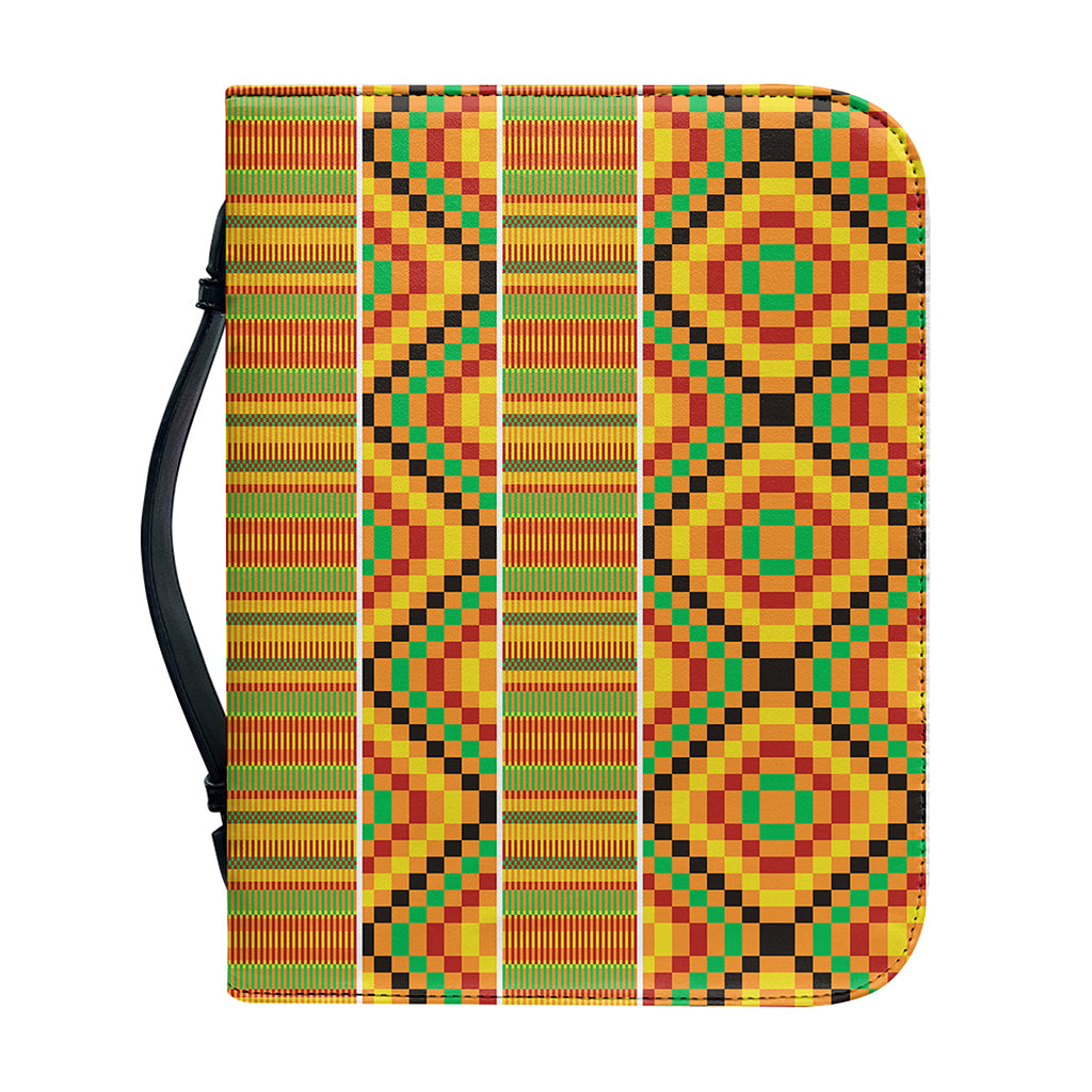 Ethnic Kente Pattern Print Leather Bible Cover