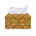 Ethnic Kente Pattern Print Leather Tissue Box Cover