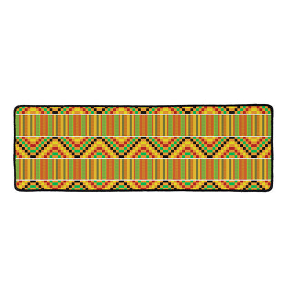 Ethnic Kente Pattern Print Long Kitchen Mat