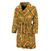 Ethnic Kente Pattern Print Men's Bathrobe