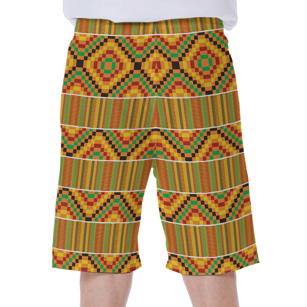 Ethnic Kente Pattern Print Men's Beach Shorts