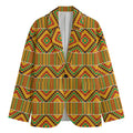 Ethnic Kente Pattern Print Men's Blazer