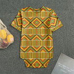 Ethnic Kente Pattern Print Men's Bodysuit