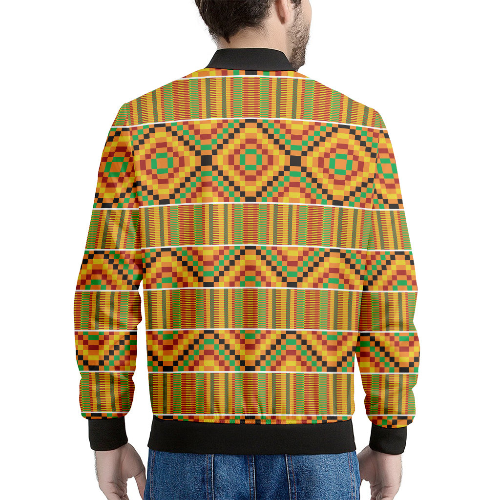 Ethnic Kente Pattern Print Men's Bomber Jacket