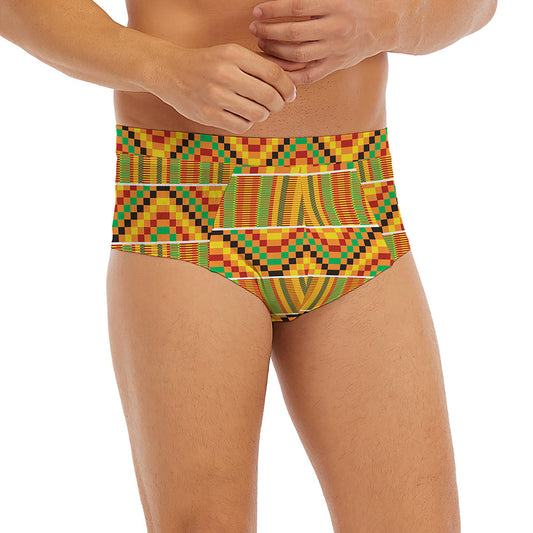 Ethnic Kente Pattern Print Men's Briefs