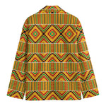 Ethnic Kente Pattern Print Men's Cotton Blazer