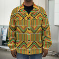 Ethnic Kente Pattern Print Men's Shirt Jacket