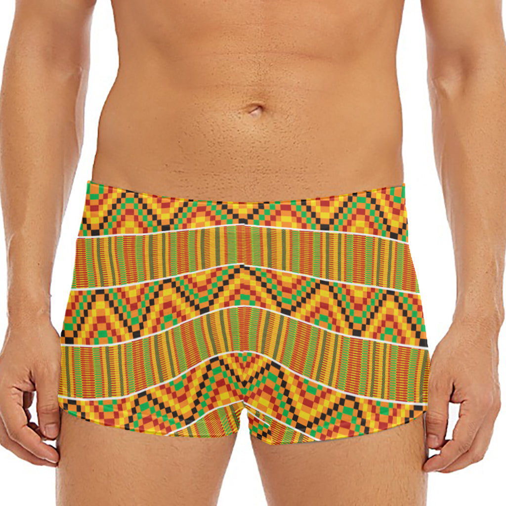Ethnic Kente Pattern Print Men's Short Boxer Briefs