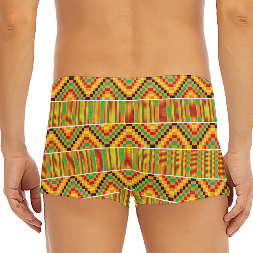 Ethnic Kente Pattern Print Men's Short Boxer Briefs