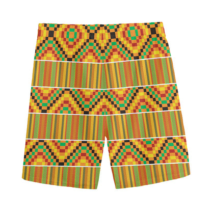 Ethnic Kente Pattern Print Men's Sports Shorts
