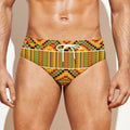 Ethnic Kente Pattern Print Men's Swim Briefs