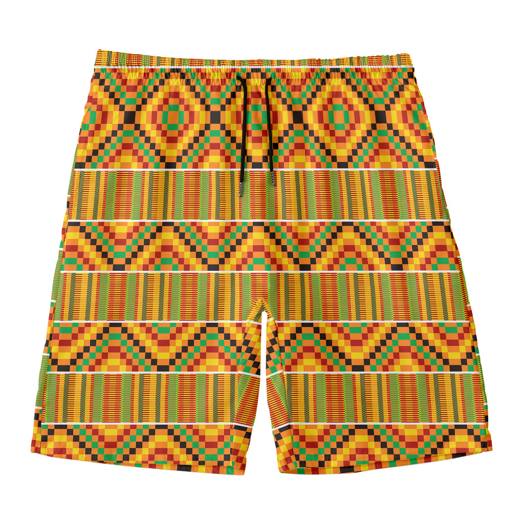 Ethnic Kente Pattern Print Men's Swim Trunks