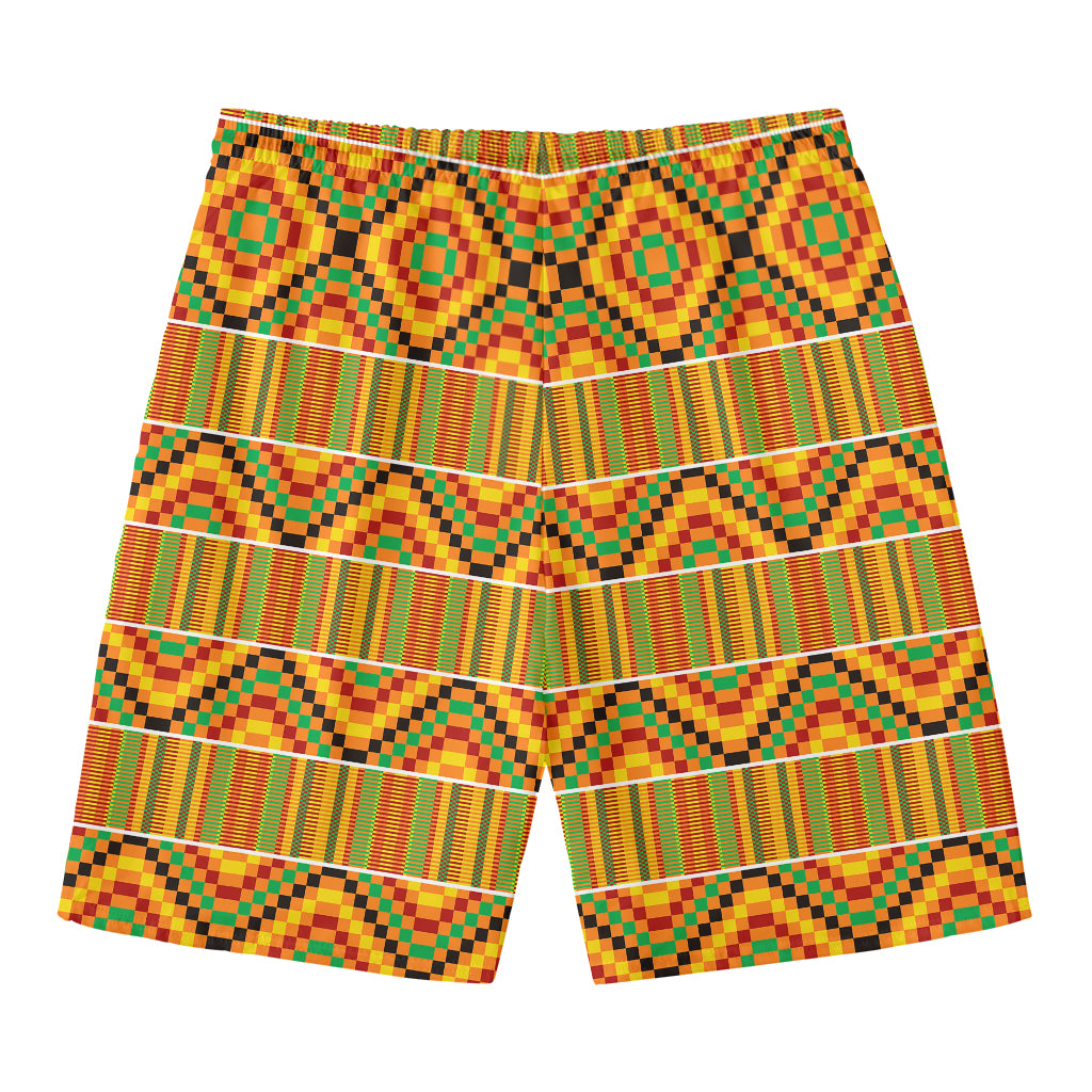 Ethnic Kente Pattern Print Men's Swim Trunks