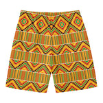 Ethnic Kente Pattern Print Men's Swim Trunks