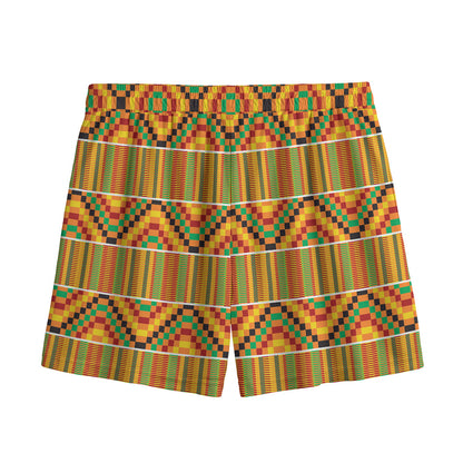Ethnic Kente Pattern Print Mesh Shorts