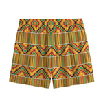 Ethnic Kente Pattern Print Mesh Shorts