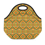 Ethnic Kente Pattern Print Neoprene Lunch Bag