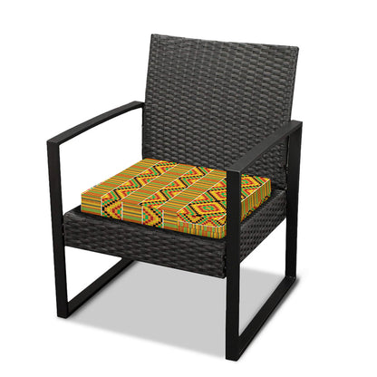 Ethnic Kente Pattern Print Outdoor Seat Cushion Cover