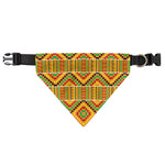 Ethnic Kente Pattern Print Over The Collar Dog Bandana