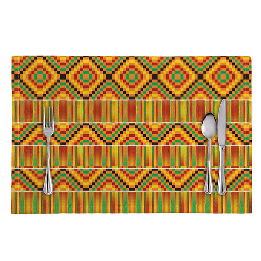 Ethnic Kente Pattern Print Placemat