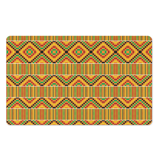 Ethnic Kente Pattern Print Polyester Doormat