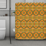 Ethnic Kente Pattern Print Polyester Shower Curtain