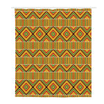 Ethnic Kente Pattern Print Polyester Shower Curtain