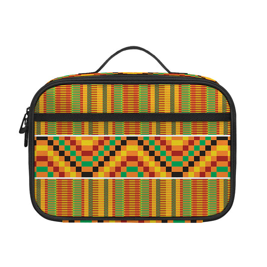 Ethnic Kente Pattern Print Portable Lunch Bag