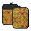 Ethnic Kente Pattern Print Pot Holders With Pocket