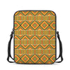 Ethnic Kente Pattern Print Rectangular Crossbody Bag