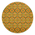 Ethnic Kente Pattern Print Round Blanket