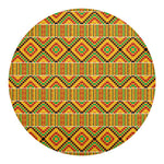 Ethnic Kente Pattern Print Round Blanket
