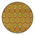 Ethnic Kente Pattern Print Round Floor Mat
