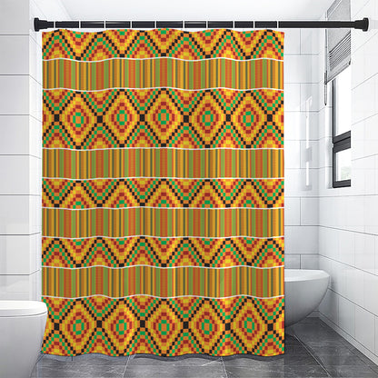 Ethnic Kente Pattern Print Shower Curtain
