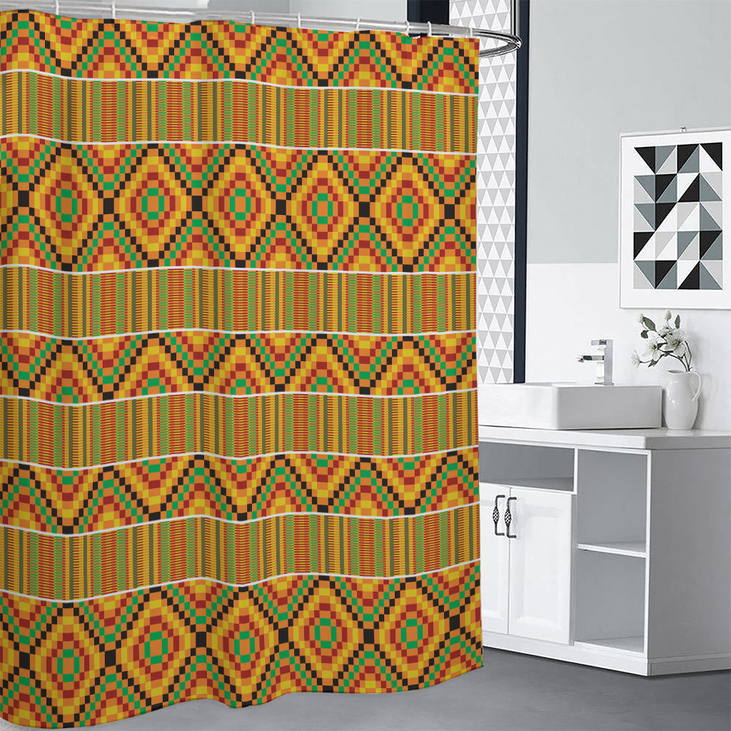 Ethnic Kente Pattern Print Shower Curtain