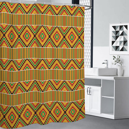 Ethnic Kente Pattern Print Shower Curtain