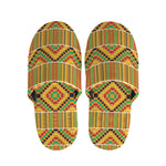Ethnic Kente Pattern Print Slippers