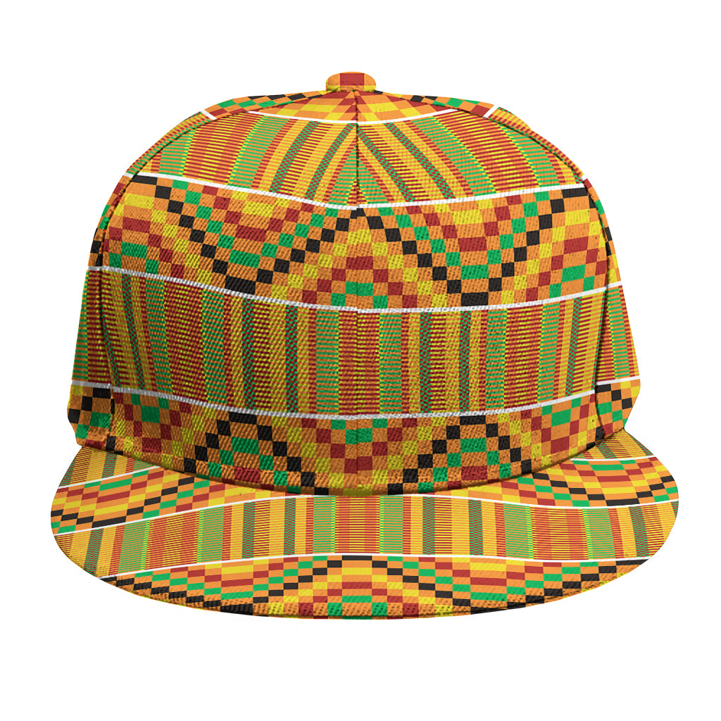 Ethnic Kente Pattern Print Snapback Cap